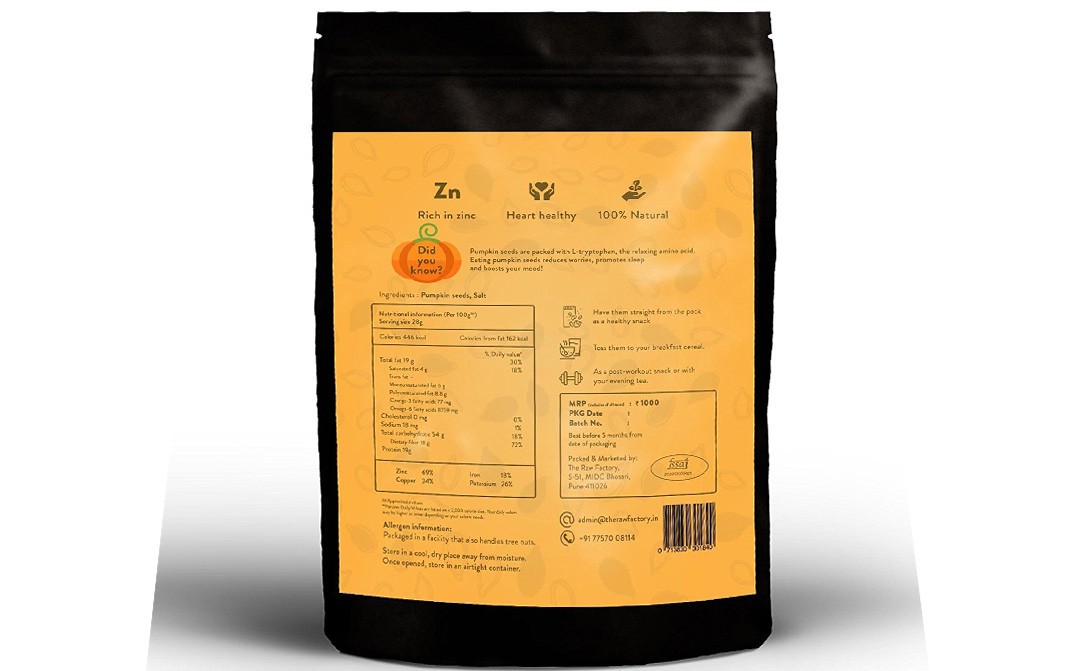 Raw Essentials Pumpkin Seeds, Roasted & Salted   Pack  400 grams
